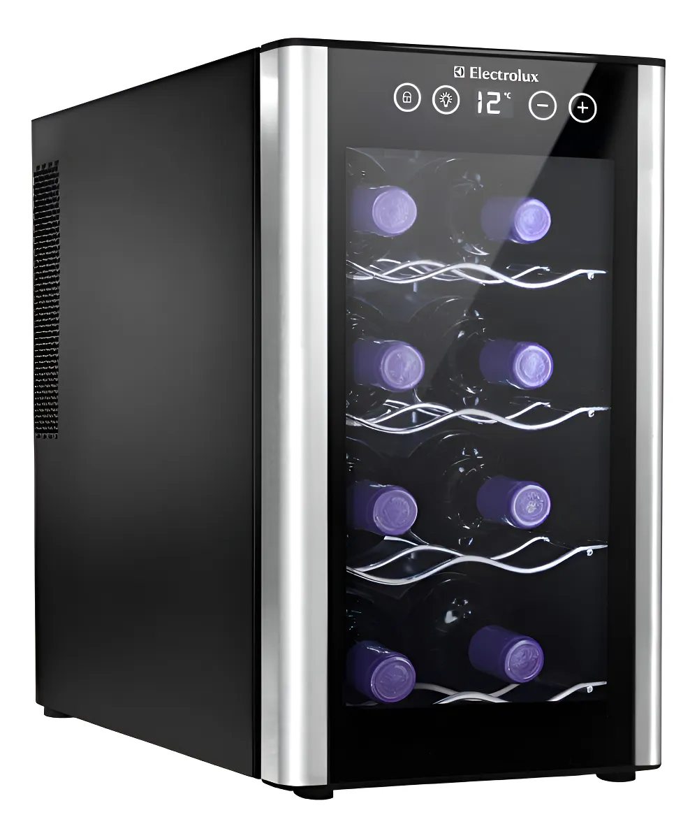 Adega Electrolux 8 Garrafas é Boa? Com porta de vidro, acabamento em alumínio escovado e painel touch control digital para controle de temperatura ela é ideal para ambientes pequenos e sofisticados.