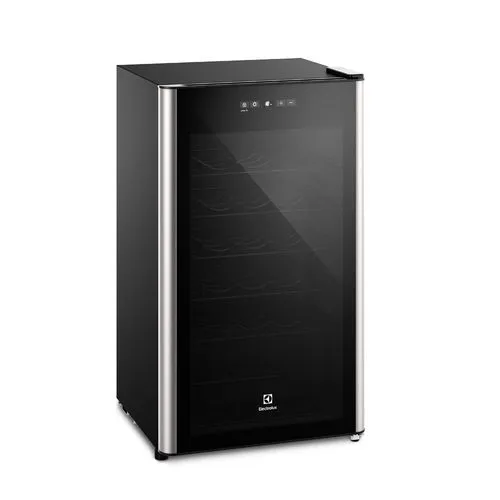 Adega Electrolux 34 Garrafas é Boa para guardar vinhos? Modelo WSF34 com porta de vidro duplo e painel digital touch.